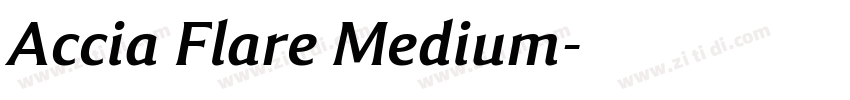 Accia Flare Medium字体转换